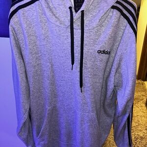 Adidas Gray Hoodie with Black Details